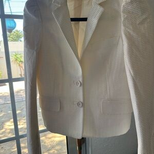 Gucci Textured Cream Blazer